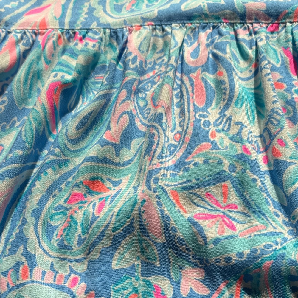 Lilly Pulitzer Charlee Tunic Zanzibar Blue and Pink Tunic Dress Fish KISS - Picture 6 of 7